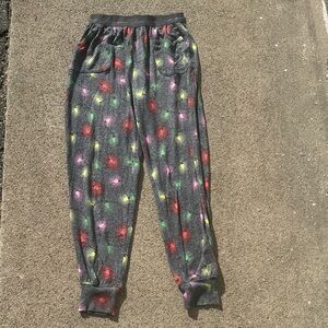 PINK Victoria's Secret Gray pajama pant  w/ Subtle Neon Accents size s were worn